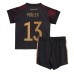 Tyskland Thomas Muller #13 Replika Babykläder Borta matchkläder barn VM 2022 Korta ärmar (+ Korta byxor)